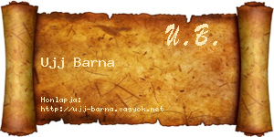 Ujj Barna névjegykártya